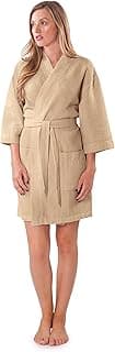 Lightweight Short Robes For Women Waffle Kimono Bathrobe - Soft, Fast-Drying, Long-Lasting Cotton Blend