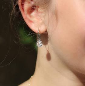 Sterling Silver Crystal Drop Earrings