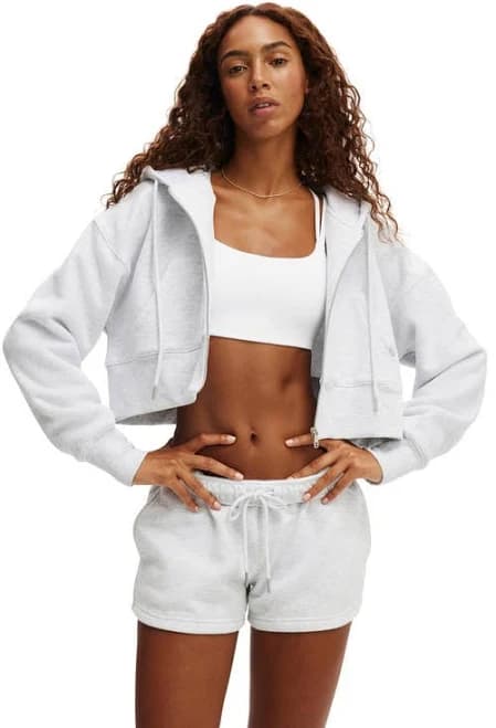 Cotton On Women's Plush Boxy Cropped Hoodie