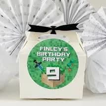 Children's Birthday Party Box | MINECRAFT | Personalised Kids Picnic Meal Box | Favour Box | Party Treat Box