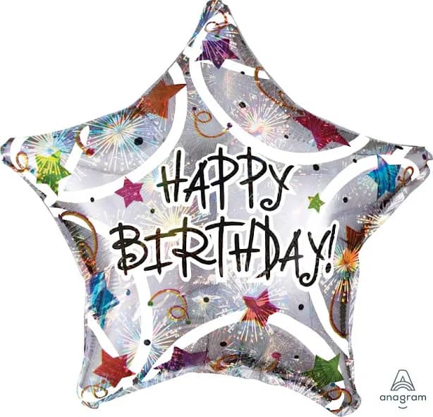 Anagram Michaels Happy Birthday Holographic Balloon