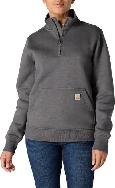 Carhartt Women's Relaxed Fit Midweight Quarter-Zip Mock-Neck Sweatshirt