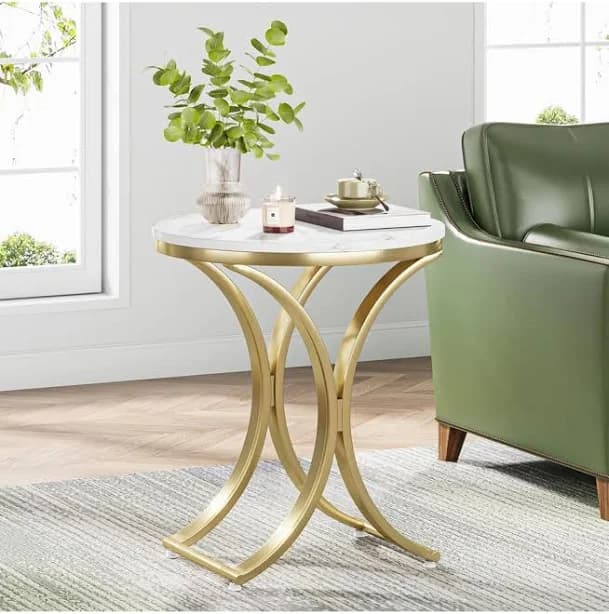 Round End Table Sofa Side Table Small Coffee Table