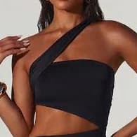 Oh Polly Asymmetric Neckline Ruched Cut Out Maxi Dress