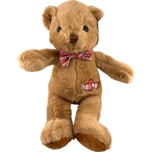 14" Standing Caramel Bear with Love Heart