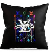 Colorful Louis Vuitton Logo Design Throw Pillow