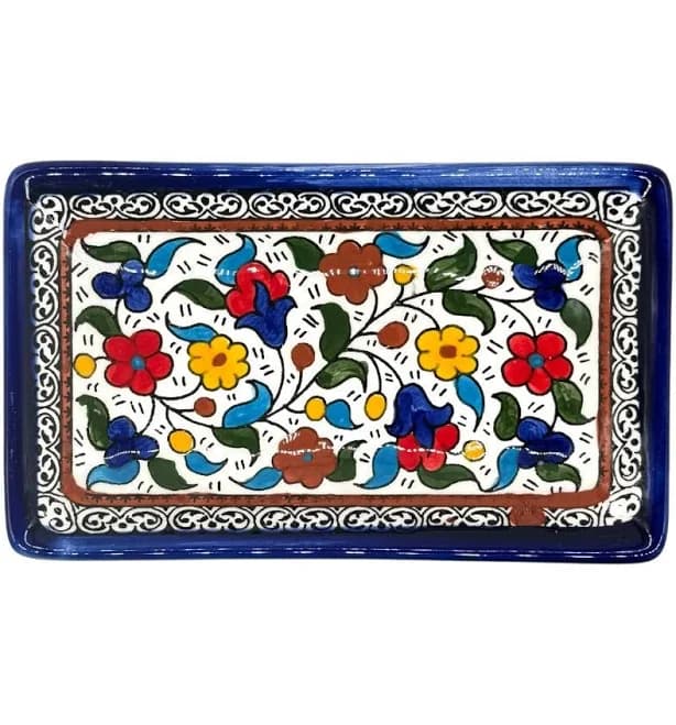 Ceramic Rectangular Dish (7”) - Multicolor