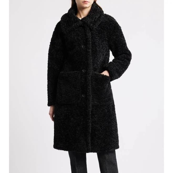 BCBGMAXAZRIA Women's Long Teddy Coat