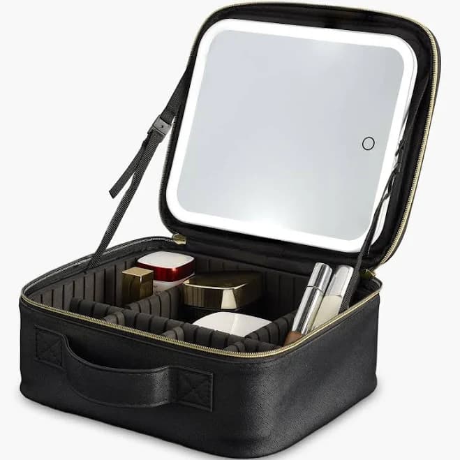 iHome Travel Makeup Bag with LED Mirror