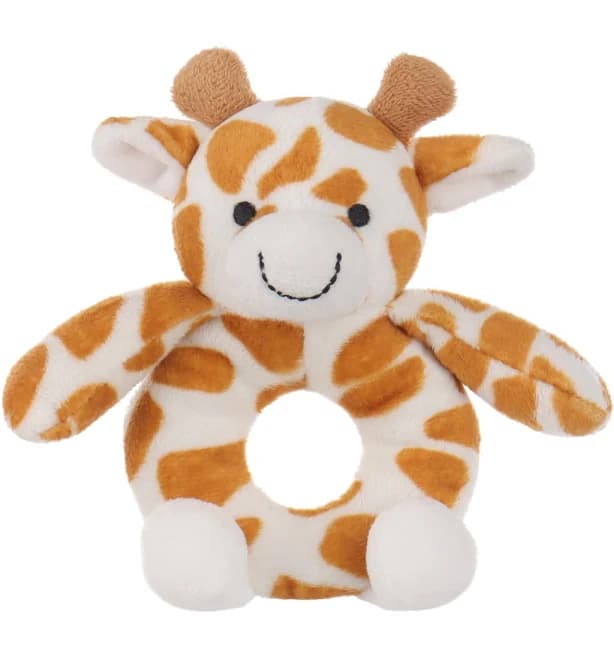 Apricot Lamb Baby Lovey Giraffe Soft Rattle Toy