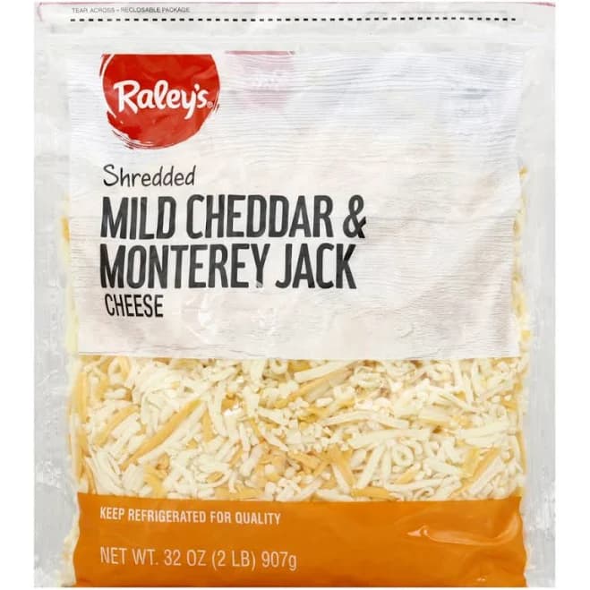 Raley's Shredded Mild Cheddar & Monterey Jack Cheese