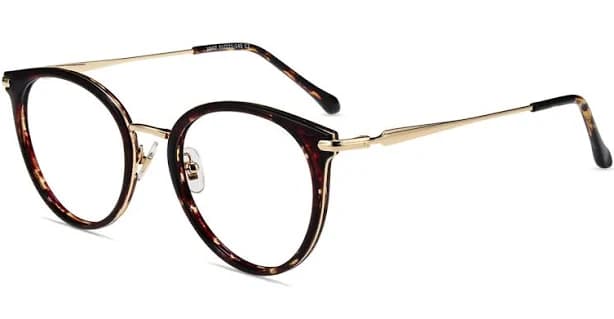 Firmoo Gold Tortoise Cat-eye Prescription Glasses Frame S947