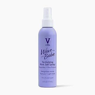 V&Co. Beauty Wave Babe Texturizing Pink Salt Spray (2 Pack), Beach Wave Spray for Wavy Hair with Himalayan Pink Salt & Peptides, Texturizing & Volumizing Mist for Soft, Touchable Waves, 6 oz