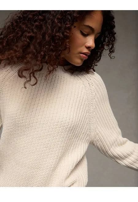AE Women's Crew Neck Raglan Sweater