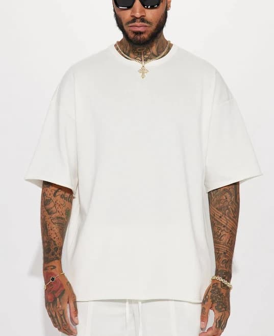 Fashion Nova Men's Oversized Terry Tee Shirt