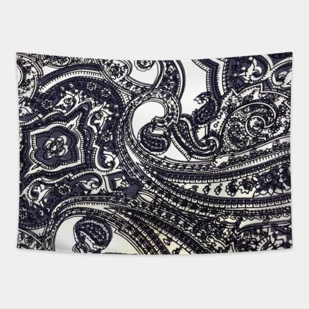 Blue Bandana Pattern Tapestry