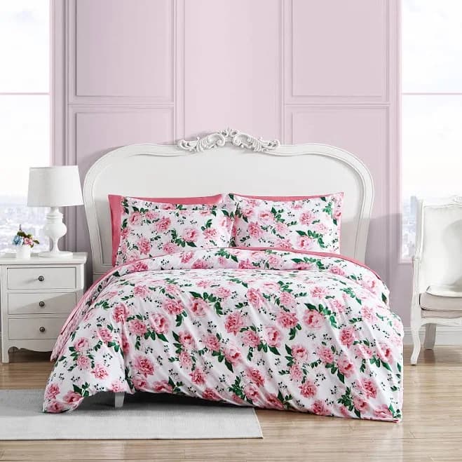 Betsey Johnson Blooming Roses Duvet Cover Set