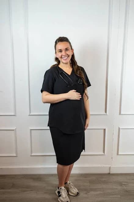 C. Saucy Women's Maternity Scrub Top
