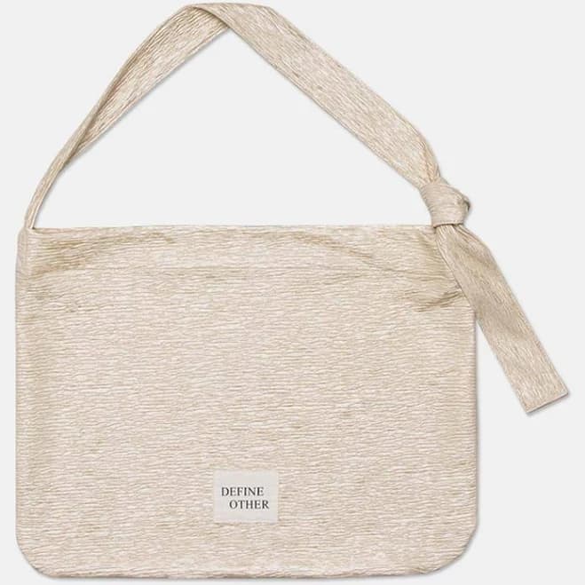 W Concept Wrinkle Texture Hobo Bag