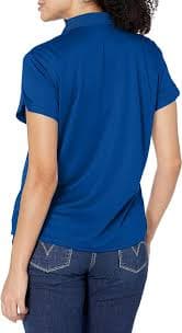 Classroom School Uniforms Junior's Moisture Wicking Polo, sos Royal, L at Amazon Women's Clothing store