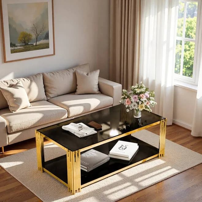 Latitude Run Modern Rectangle Coffee Table