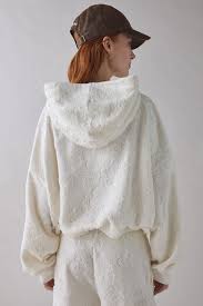 Out From Under Try Me Piled Fleece Printed Bubble Hoodie Sweatshirt | Urban Outfitters