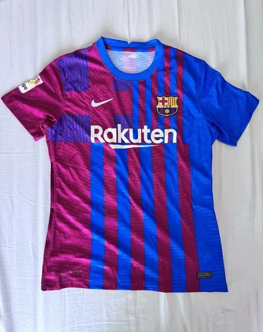 Nike Fcb Barcelona Jersey Mens Large Red Blue Rakuten Dri-fit Soccer
