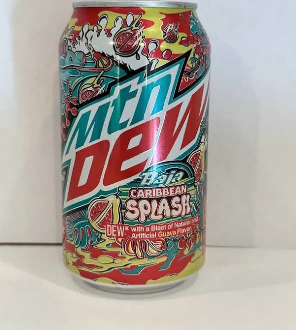 Mountain Dew-baja Caribbean Splash 12oz Can Full