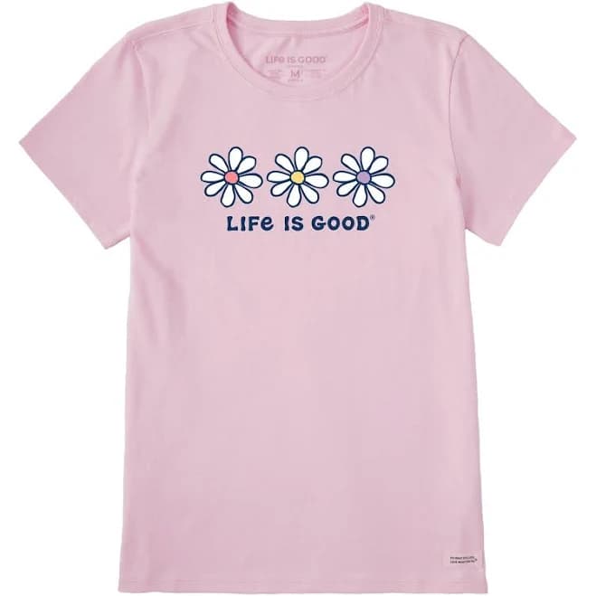Life Is Good Women's 3 Daisies Short Sleeve T-Shirt