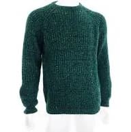 1980s 90s Chunky Knit Sweater Green Speckled Knit Pullover Men's Large