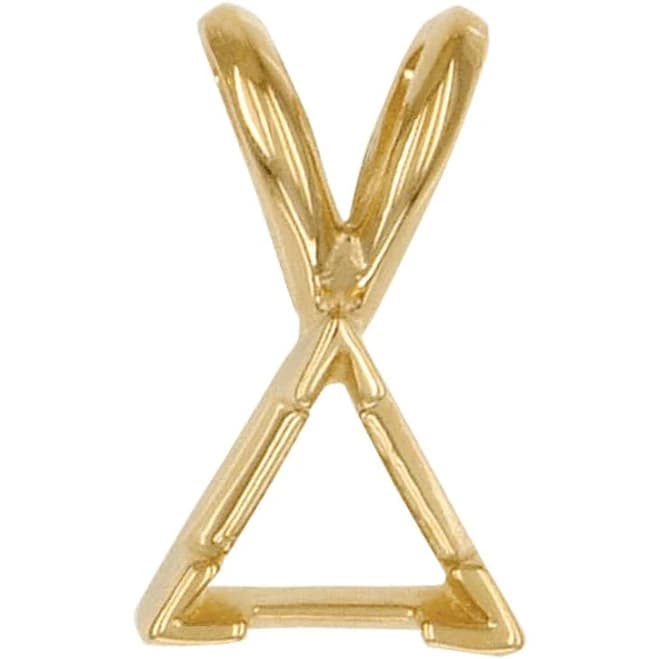 14K Gold Triangle V-End Pendant