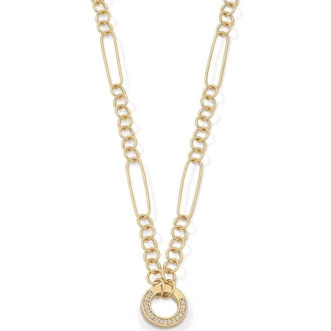 Zales 1/20 ct. T.W. Lab-Grown Diamond Circle Necklace in Sterling