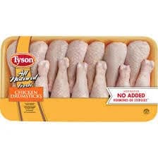 Tyson All Natural Chicken Drumsticks 5.25 Lb ($1.65) #Rock Value-Order by Tuesday Evening Sep 24 Arriving Oct 02 for Delivery#