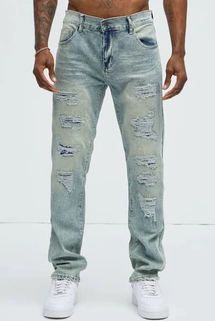 Fashion Nova Men's Can't Be Distressed Slim Jeans