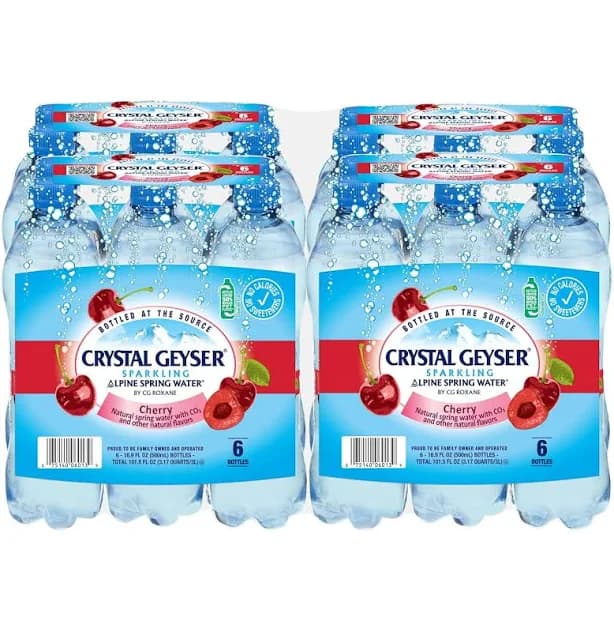 Crystal Geyser Sparkling Cherry Alpine Natural Spring Water