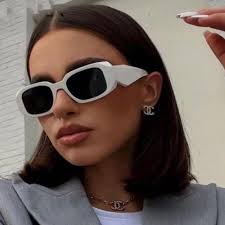 Amazon.com: TYUVIVO Small Rectangle Sunglasses Women Men Luxury Fashion Polygonal Sun Glasses for Ladies Vintage Eyewear Shades,C1BlackGray,One : Clothing, Shoes & Jewelry