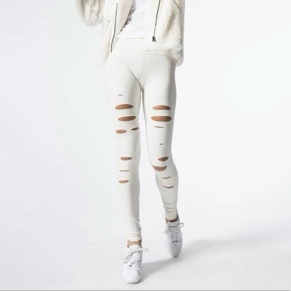 Alo Yoga High-Waist Ripped Warrior Leggings