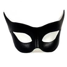 Black Leather Catwoman Mask: Handmade Cosplay Masquerade Mask
