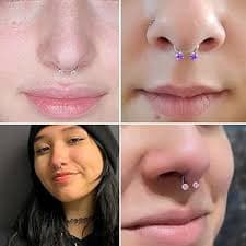 VOJO G23 Titanium Septum Rings 16G CZ Horseshoe Smiley Daith Cartilage Tragus Piercing Jewelry, Titanium, Zirconium oxide : Amazon.com.be: Fashion