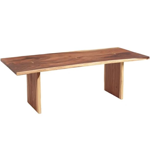 World Market Sansur Rustic Pecan Live Edge Wood Dining Table