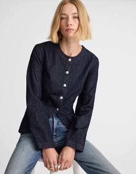 Madewell Women's Collarless Denim Jacket