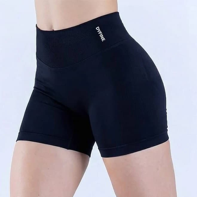 DYFINE Impact Women's Seamless Elastic Butt Lifting Shaping Yoga Fitness Gym Running Sports Shorts,S
