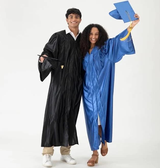 Graduation Source Shiny Cap, Gown, Tassel, Diploma Cover Package