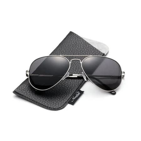 Pilot Aviator Sunglasses with Mirror Lenses