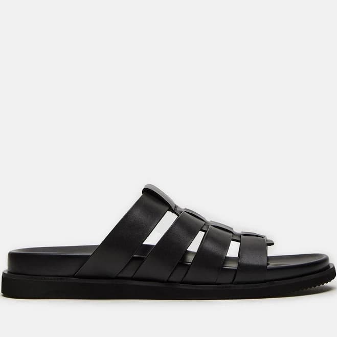 Steve Madden Men's Marvyn Leather Slide Sandals