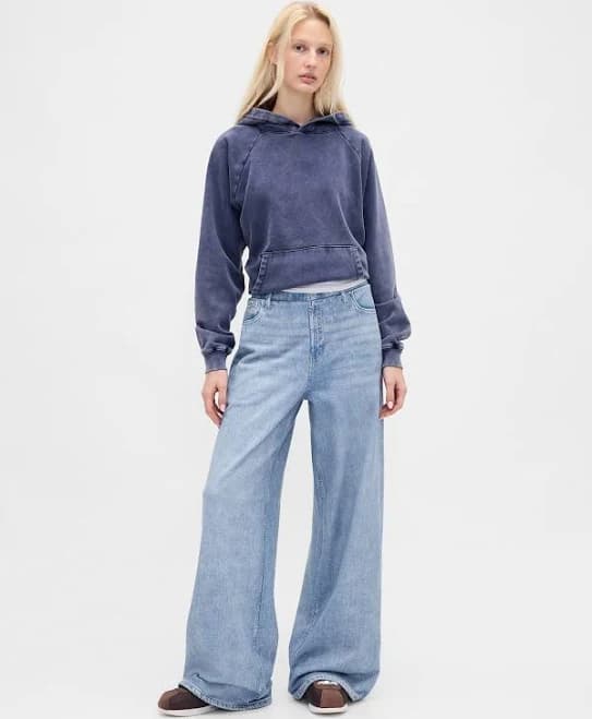 Gap Women's Printed Knit Baggy Jeans