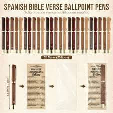 Amazon.com: Feifeiya 50 Sets Christian Gifts Bulk Bible Emergency Numbers Bookmarks Scripture Christian Pens Religious Pen for Men Women Valentines Pastor Church Welcome Gifts Sunday School Favors (Spanish) : Office Products