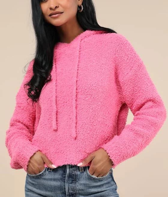 Lulus Fuzzy Pullover Hoodie