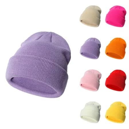 SnapBots Unisex Soft Knit Winter Hat with Pom Pom