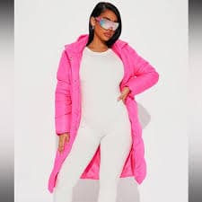 Fashion Nova | Jackets & Coats | Snow Style Belted Puffer Jacket Hot Pink | Poshmark
